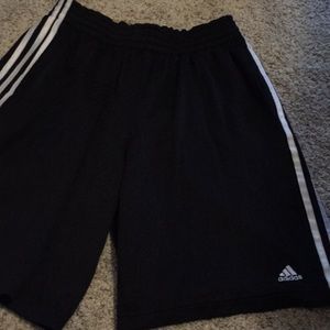 Black adidas gym shorts